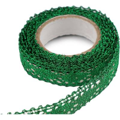 Stoklasa Samolepicí krajka šíře 15 mm metalická Balení: 1 ks, Varianta: 10 zelená 10 zelená
