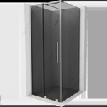 Mexen Velar плъзгаща се душ кабина 110 x 110 cm, графит, четкан никел - 871-110-110-41-97 (871-110-110-41-97)