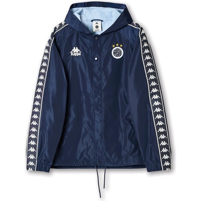Kappa Men's Banda Water Resistant Half Zip Rain Anorak - Blue/White GPT