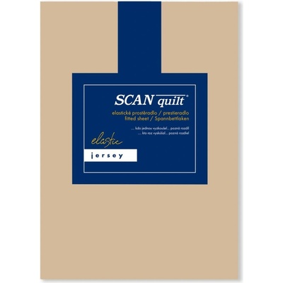 SCANquilt plachta Jersey Elastic Lycra oriešková 180x200