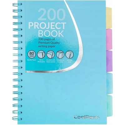 Coolpack Kolobrulion kockovaný A4 Pastel modrý