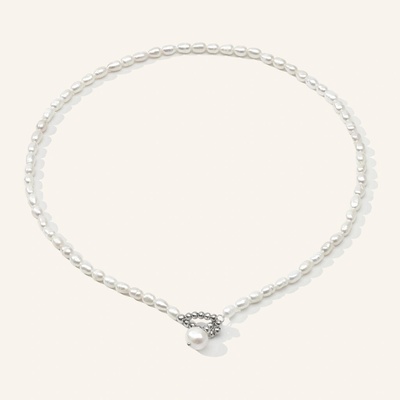 SilveAmo Choker z prírodných perál so striebrom KL2G.3088