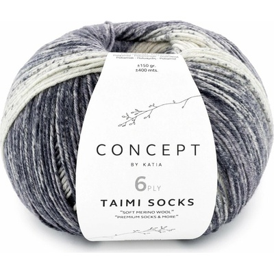 TAIMI SOCKS Katia Farby TAIMI SOCKS: 101 tmavá šedá