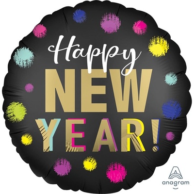 Amscan Fóliový balón Happy New Year farebný