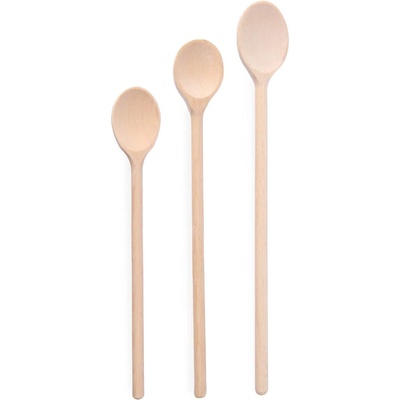 Hendi Sestava 3 ks dřevěných vařeček 300 350 400 mm 525005 přírodní