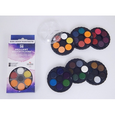 Koh-i-noor Anilínové barvy 174507/3 36 barev brilantní 75706 – Zbozi.Blesk.cz