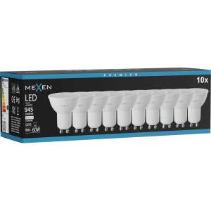 Mexen Nova 10x LED крушка GU10, 9W, Неутрална - 4000K, 945 lm - L108-GU10-0940-01x10 (L108-GU10-0940-01x10)
