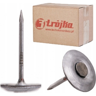 Papový hřebík pozinkovaný s podložkou Trojka 3,00 mm x 25 mm - 875 ks