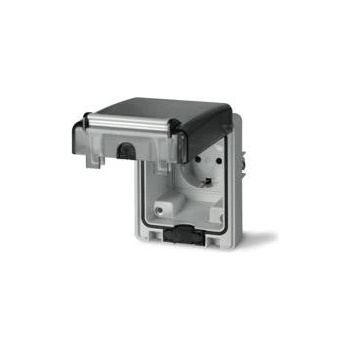 SCAME Контакт шуко 2P+Е 16A IP66 серия Domoplus панелен монтаж 84х106мм - 570.6407 (570.6407)