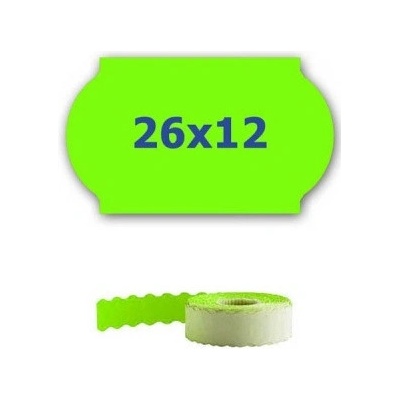 ETRL-26x12-green Cenové etikety do kleští 26 mm x 12 mm 900 ks signální zelené