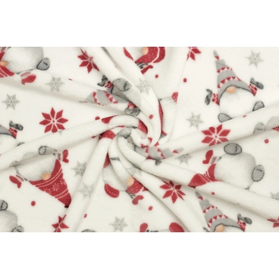 Coral fleece Soft - Vánoční vzor trpaslíci