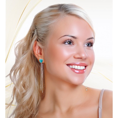 Foxette řetízkové z chirurgické oceli Srdce Žlutá JF_0406 – Zboží Dáma