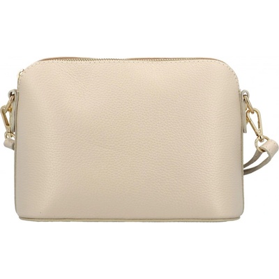 Módní dámská kožená crossbody kabelka Jurina béžová