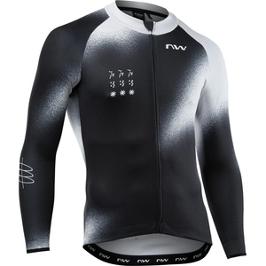 Northwave Мъжка фланелка с дълъг ръкав за колоездене Northwave Blade Jersey L/S Cycling jersey - Black / Light Grey (056-3791-0211)