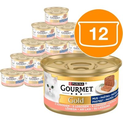 Gourmet Gold cat paštéta losos 12 x 85 g