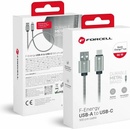 Forcell C234 USB-A na USB-C 2.0 2,4A, 1m, stříbrný