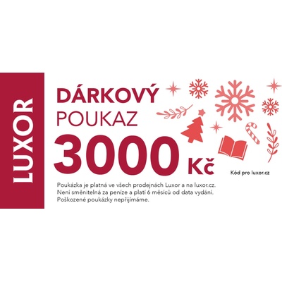 Luxor Elektronický dárkový poukaz 3000 Kč - Vánoční