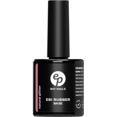 BIO NAILS EBI Rubber base No hema Natural glitter 15 ml
