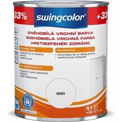 Swingcolor Biely krycí email 1 l biely