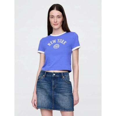 GAP Crop tričko s logom modrá