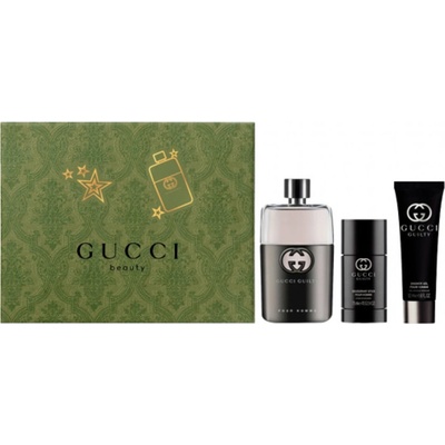 Gucci Guilty pour Homme Darčeková sada pánska EDT 90 ml, deostick 75 ml a sprchový gél 50 ml