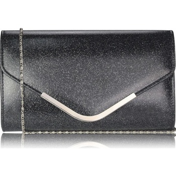 Large Flap Clutch purse černé LSE00266 black