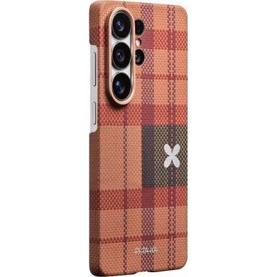 PITAKA Кевларен кейс с MagSafe за Samsung Galaxy S26 Ultra - Pitaka Flora in Grid Cloud Dusk Edge Ultra Slim Aramid Fiber Case Aaron Button (FGS2602U)