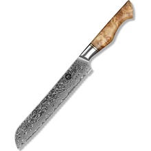 NAIFU Nůž na pečivo z damaškové oceli řady MASTER 8" 35,3 cm