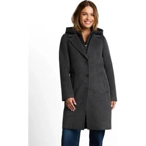 Tom Tailor Палто Tom tailor 1052554 coat - Grey (Black Grey Melange)