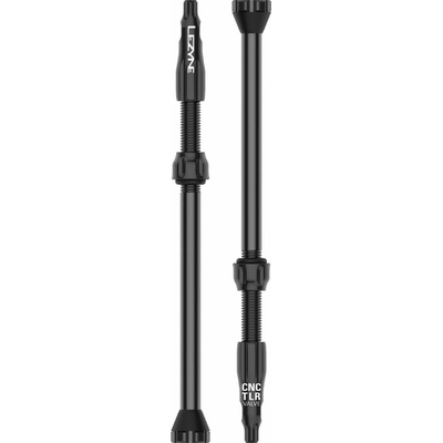 Bezdušové ventily Lezyne CNC TLR Valve - 80mm Black uni