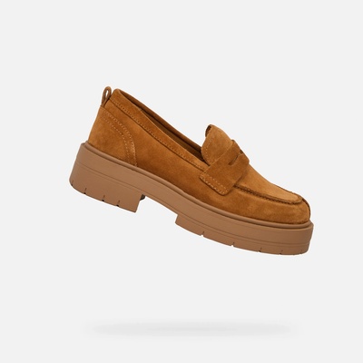 Geox Светлокафяви дамски мокасини Geox Spherica EC7 Geox | Kafyav | ЖЕНИ | 37