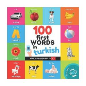 100 first words in turkish: Bilingual picture book for kids: english / turkish with pronunciations (ISBN: 9782384120161)