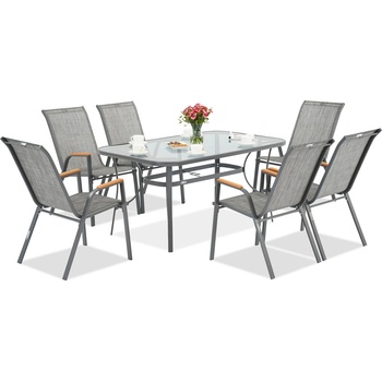 Garden Point Modena/Bitonto сива градинска маса за 6 души Garden Point (GAP1552)