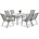 Garden Point Modena/Bitonto сива градинска маса за 6 души Garden Point (GAP1552)