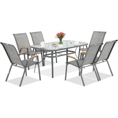 Garden Point Modena/Bitonto сива градинска маса за 6 души Garden Point (GAP1552)