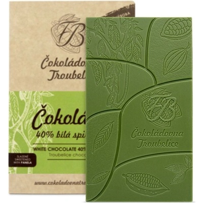 Čokoládovna Troubelice Čokoláda biela 40% so spirulinou, 45 g