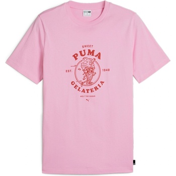 PUMA Мъжка тениска Puma Graphics Gelateria Tee T-Shirt Mens - Pink/Purp