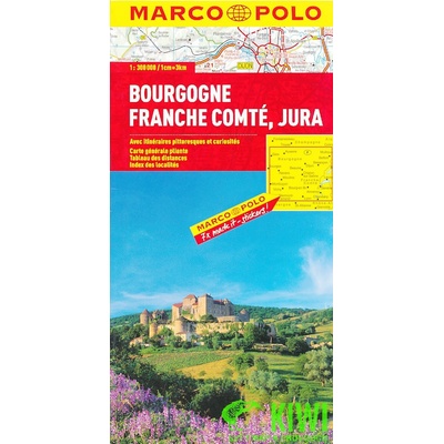 Burgund Franche Comté Jura mapa 1: 300 MD