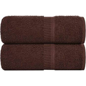 vidaXL Кърпи за гости FROGN 2 бр. Кафяви 30x50 см 360 г/м2 (136755)