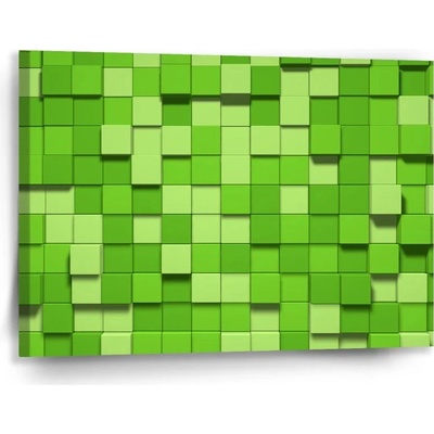 Sablio Obraz Green Blocks 3D - 90x60 cm