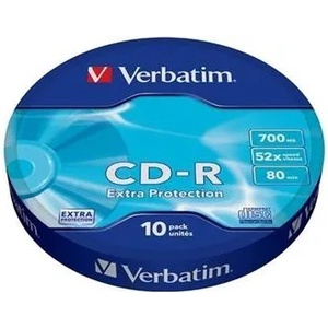 Verbatim 43725 CD-R 700MB/52x/extra protection записваема повърхност/презаписваем компактдиск 10бр. /опаковка (43725)