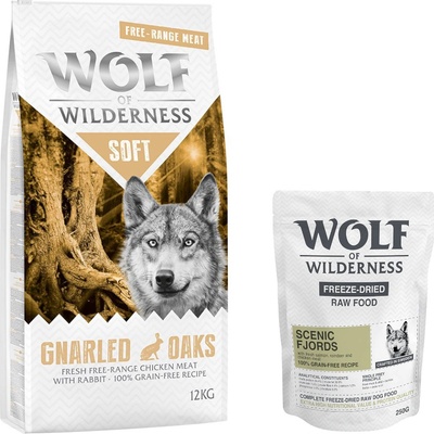 Wolf of Wilderness Soft Gnarled Oakkuřecí z volného chovu s králíkem 12 kg