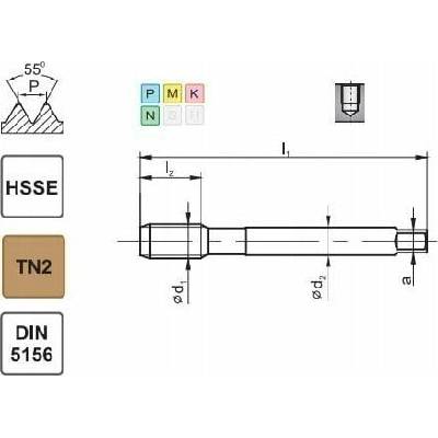Fanar ZÁVIT G 1/8 DIN-5156C R40 HSSE TIN 800X