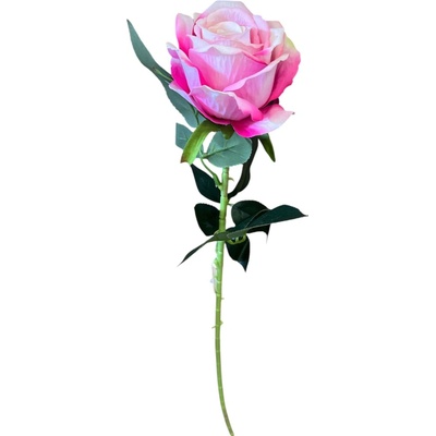 Umělá růže Premium 75 cm bílorůžová