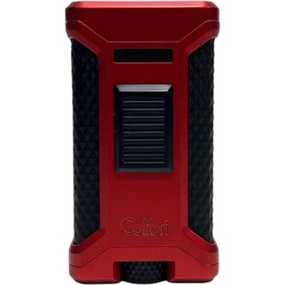 COLIBRI Zigarrenfeuerzeug "Ascari" rot/schwarz 3er-Jet-Flamme, mit Rundcutter, mit Füllstandsanzeige