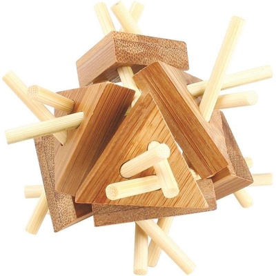 MI TOYS Bambusový hlavolam Triangulated