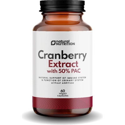 Natural Nutrition Cranberry extrakt v 50% obsahom PAC kapsuly 60 kapsúl