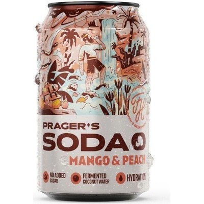 Prager's Soda Mango & Peach 12 x 330 ml