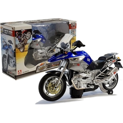 Lean Toys Motorka so svetlami modro-strieborná