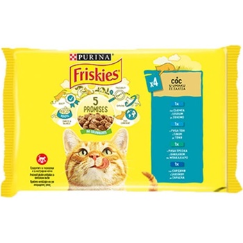 Image 1 of Храна за котки Friskies микс говеждо 4*85гр